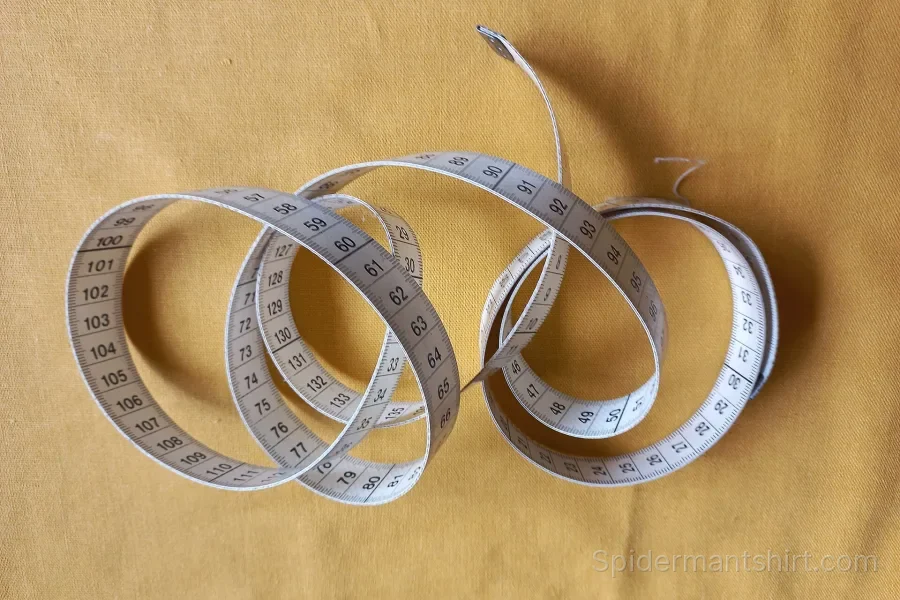 Tailor tape measure made of linen. Seen in Ebnit, Dornbirn, Vorarlberg, Austria