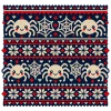 Front flat lay of navy Mini Web Knit kids spider web sweater
