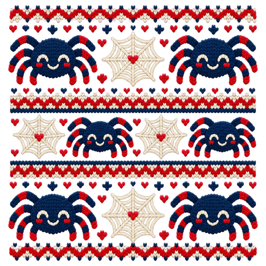 Child wearing navy Mini Web Knit sweatshirt
