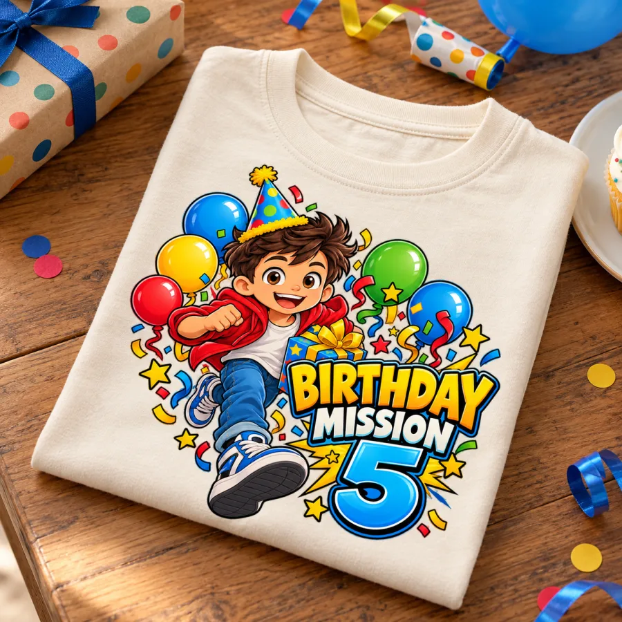Folded Natural Sibling Web Crew spider birthday sibling shirt showing high-fiving spider graphic