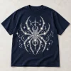 Front flat lay of midnight blue Spider Constellation shirt