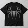 Front flat lay of black Spider-Man Tonal Emblem heavyweight tee
