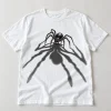 Front flat lay of white Spider Shadow artistic spider shirt
