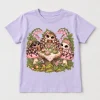 Front flat lay of pale lavender Spider Tea Party cute spider shirt