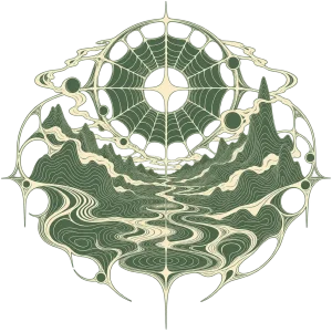 Front flat lay of dark green Web Topography oversized tee